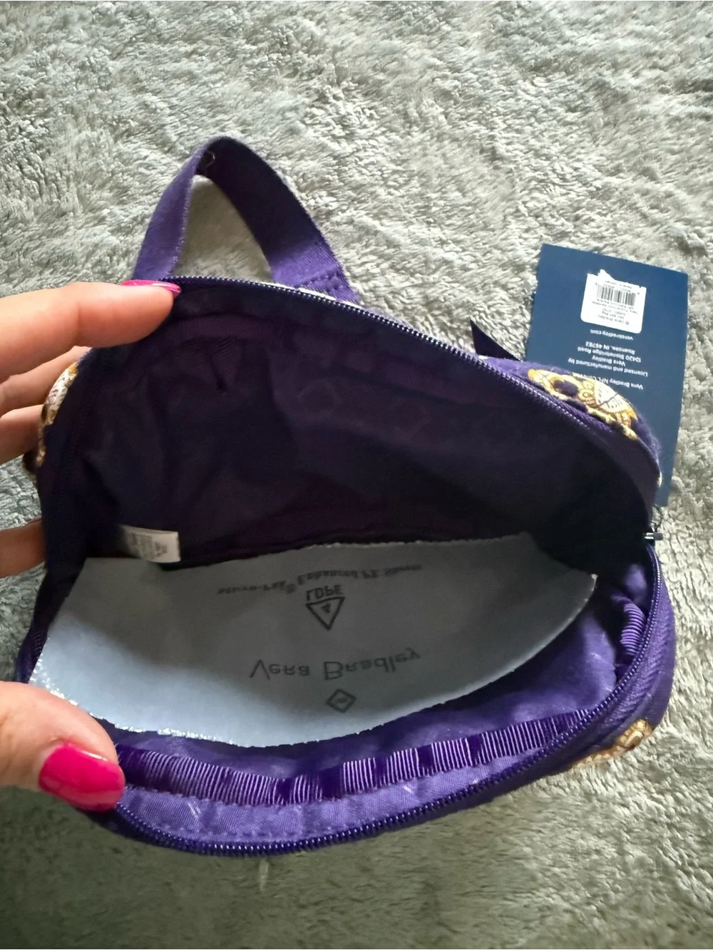 Vera Bradley Purple Quilted Baltimore Ravens Crossbody Purse